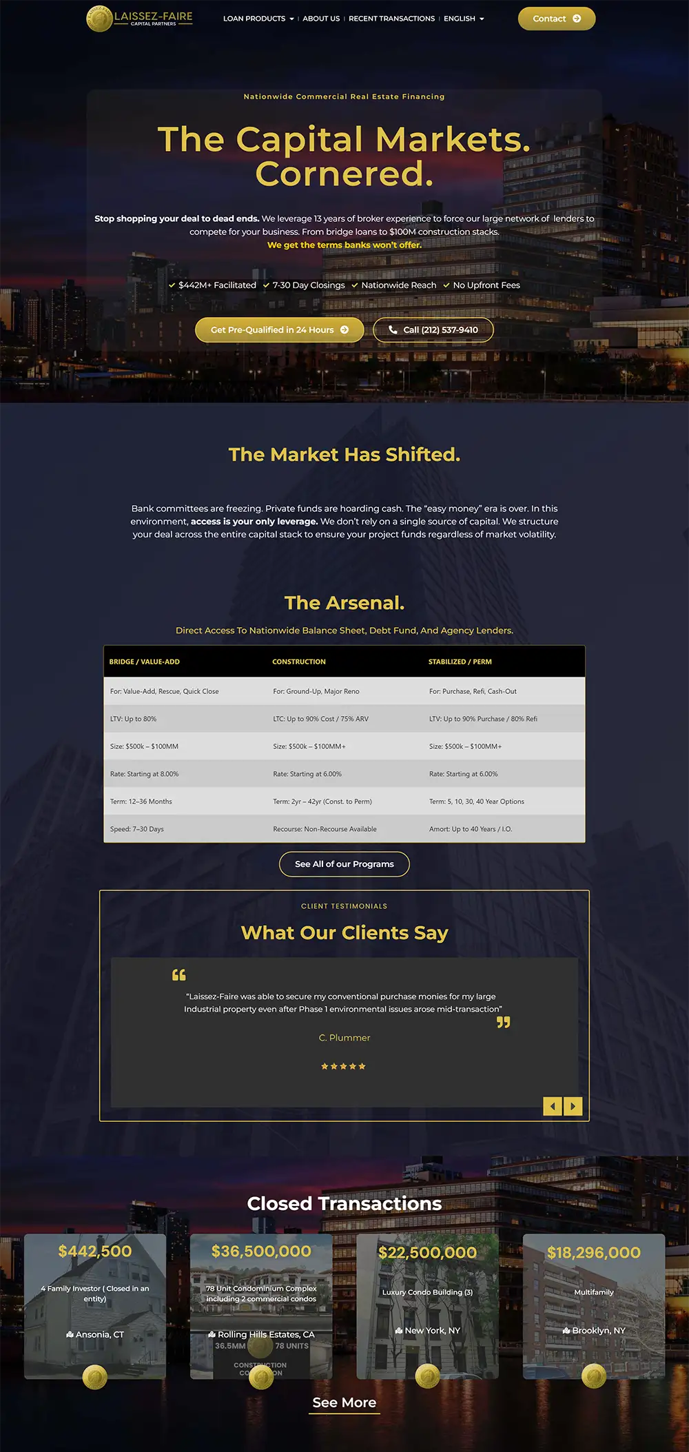 Laissez-Faire Capital — CRE website by East End Web