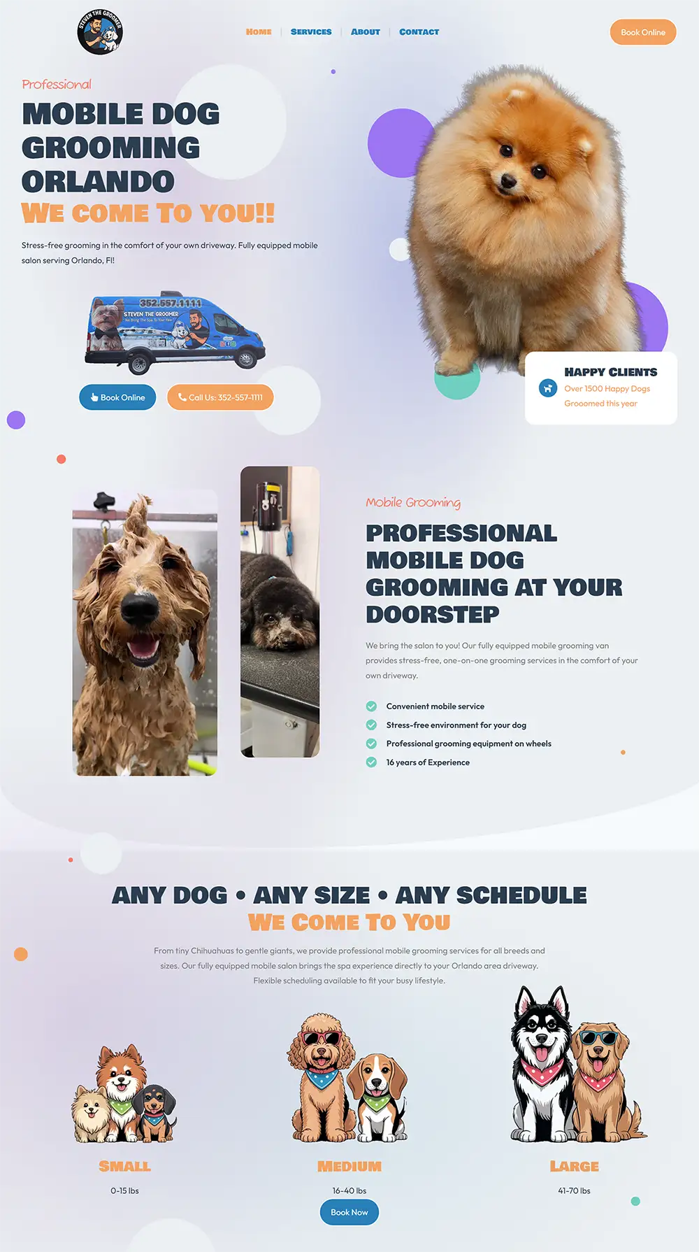 Steven the Groomer — pet grooming website